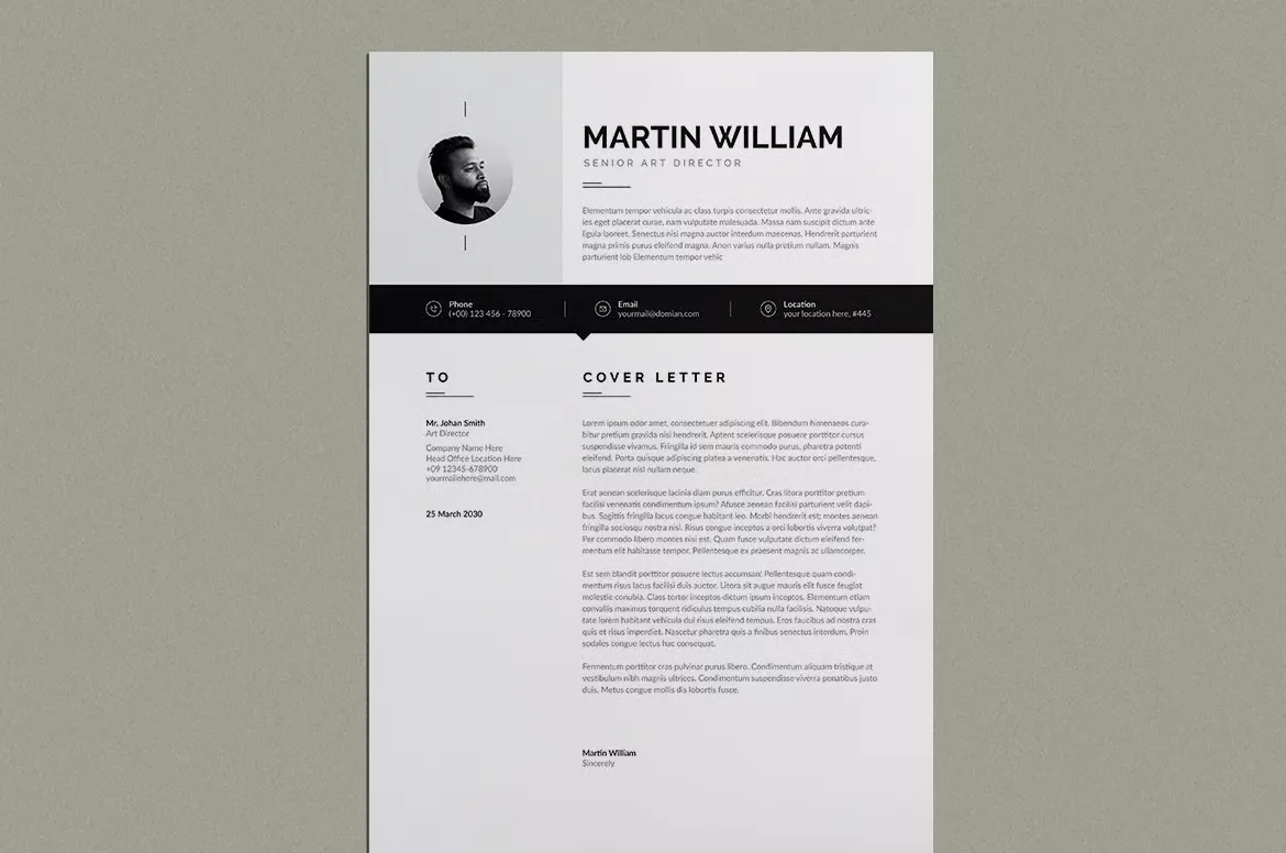 简历模板-支持 InDesign、Canva、Word