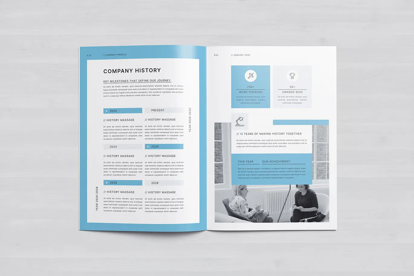 公司资料模板 |Canva |医生 |ID|PSD InDesign模板