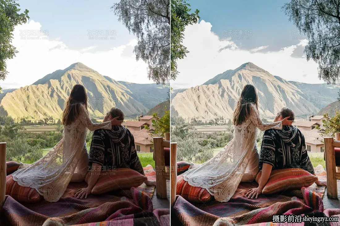 免费LR预设时尚人像旅拍婚礼金属蓝调风格人像调色Lightroom预设