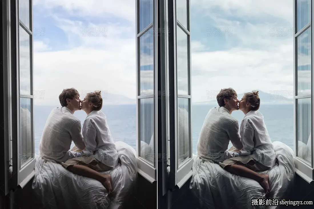免费LR预设时尚人像旅拍婚礼金属蓝调风格人像调色Lightroom预设