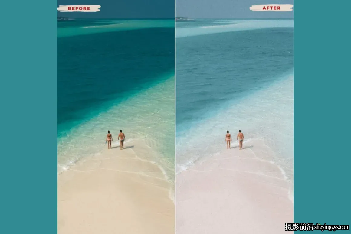 免费LR预设-夏日氛围蓝绿色调调色Lightroom预设Lightroom Preset