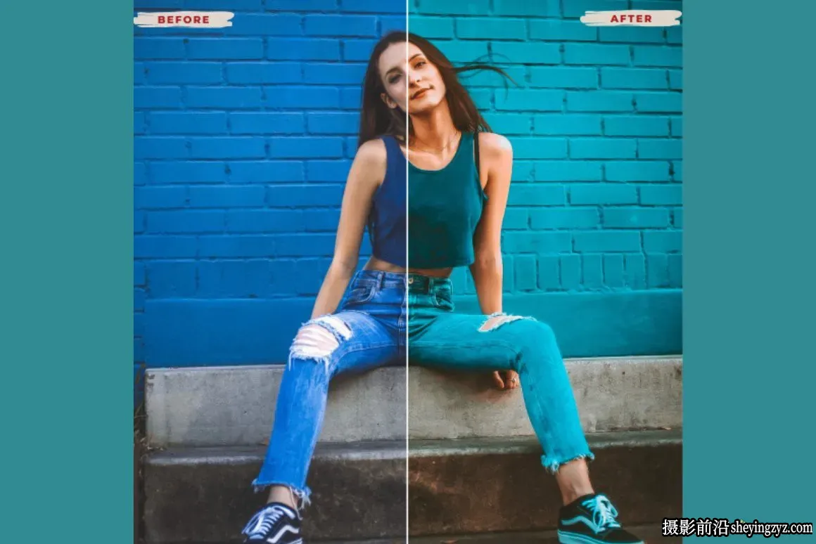 免费LR预设-夏日氛围蓝绿色调调色Lightroom预设Lightroom Preset