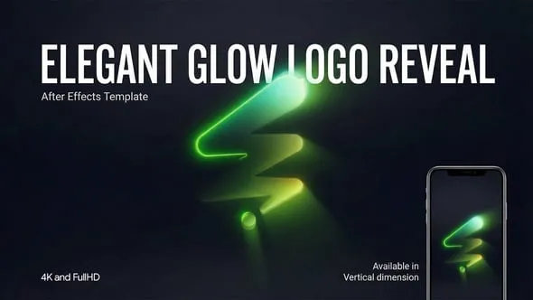 AE模板-干净现代的发光LOGO标志动画开场模板VH-61829738