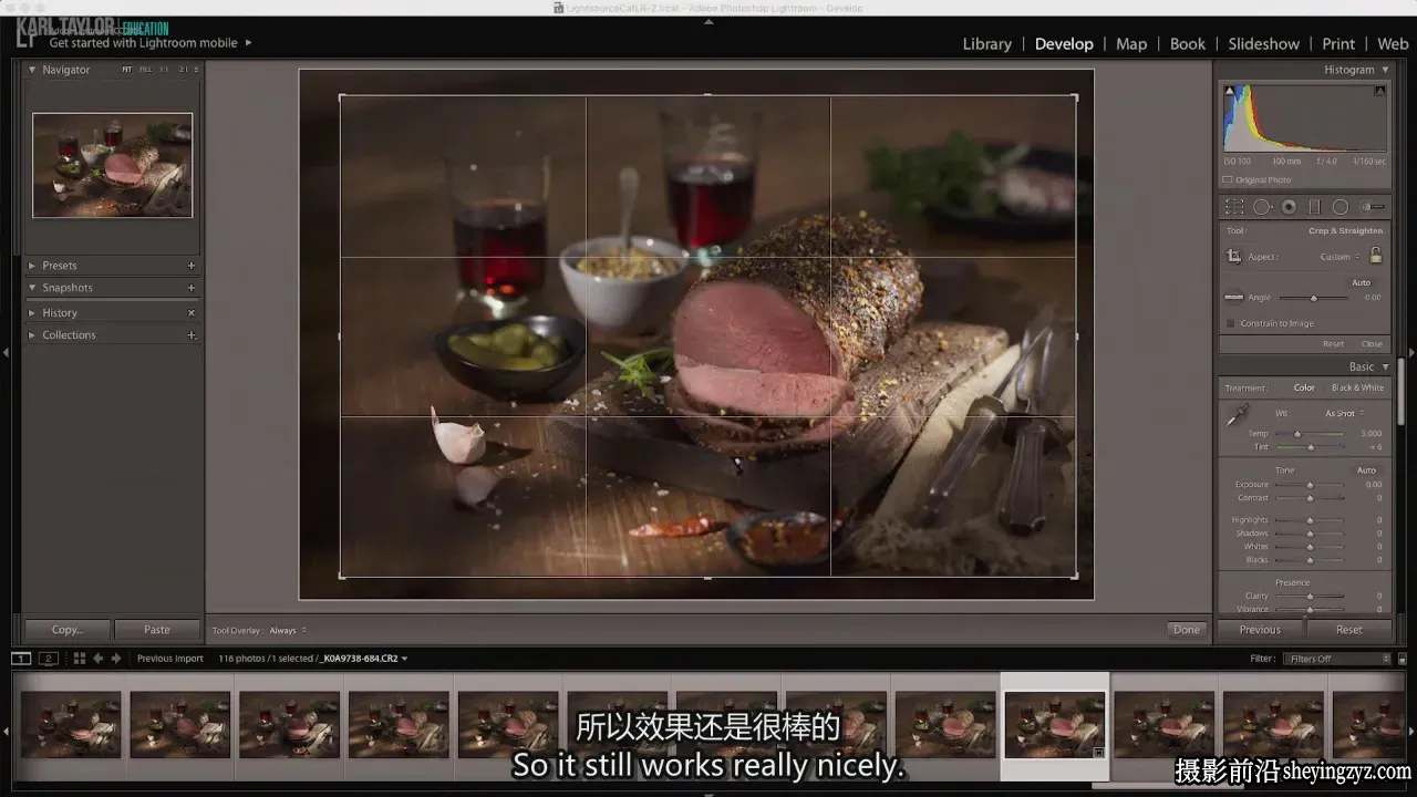 Karl Taylor 乡村美食烤牛肉摄影布光造型教程-独家精翻中英字幕