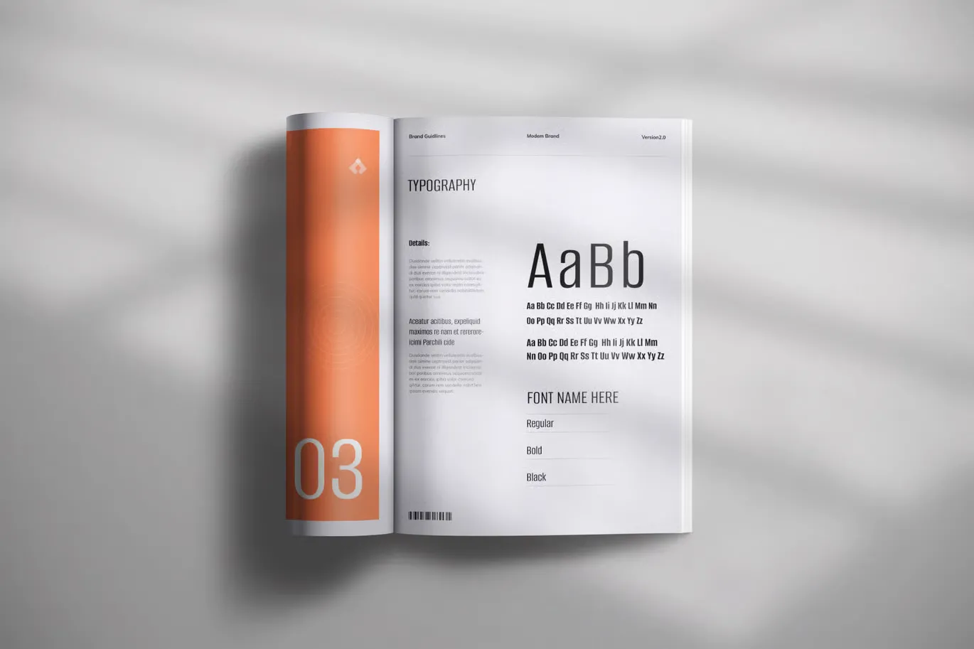 公司企业极简主义设计品牌指南宣传册InDesign模板