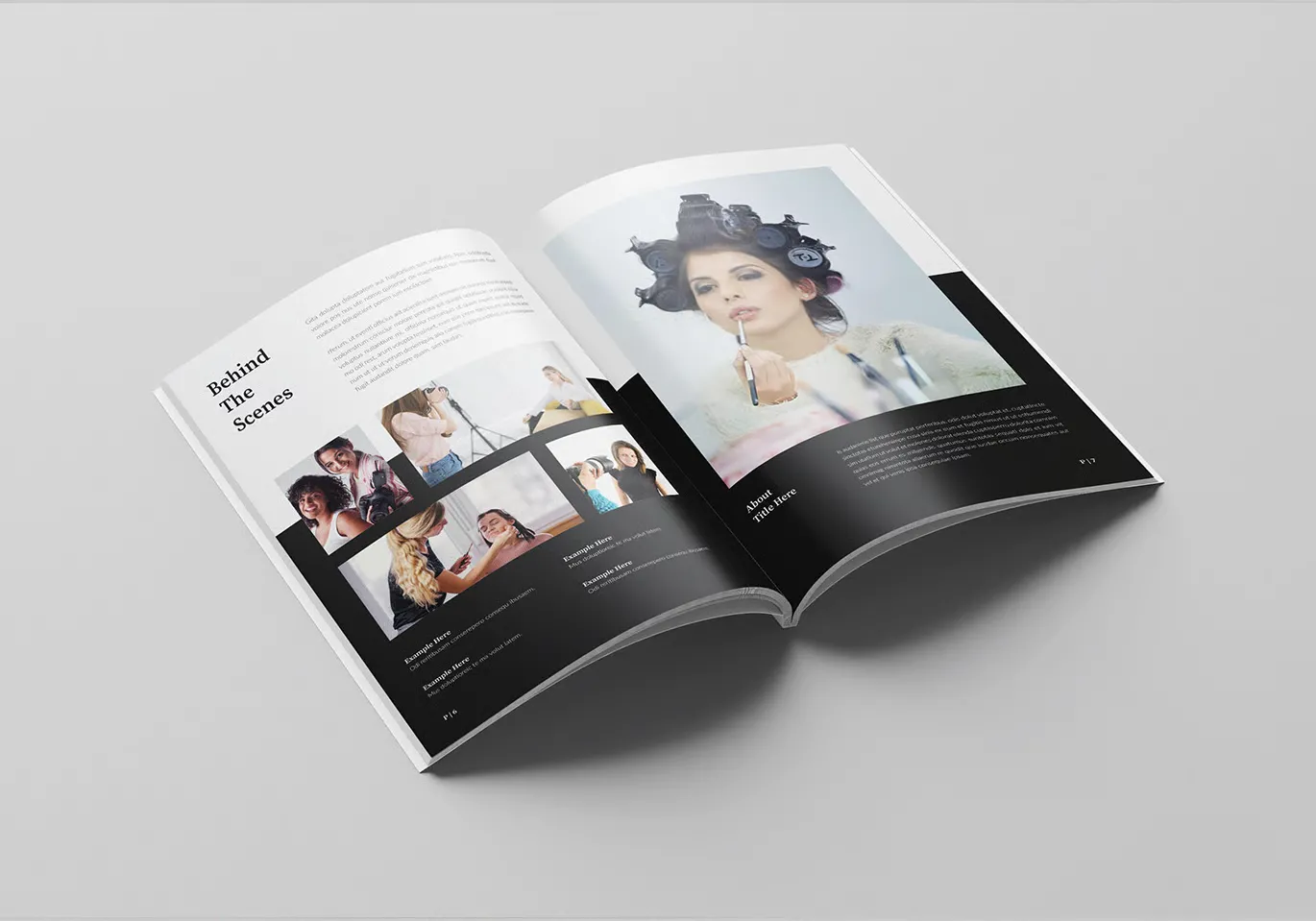 摄影师干净且富有创意的摄影作品集InDesign模板