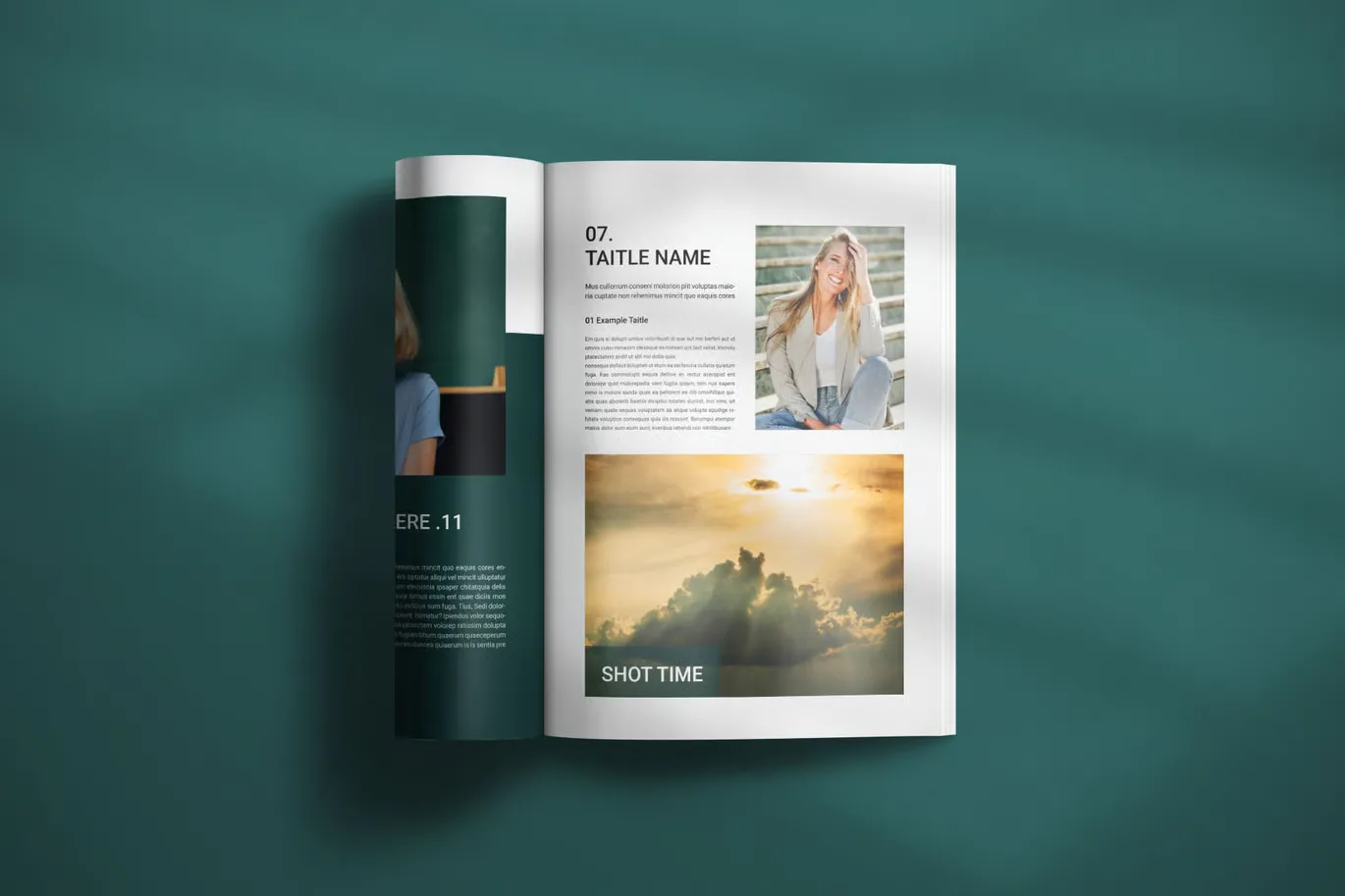 极简时尚杂志版面排版布局设计InDesign模板