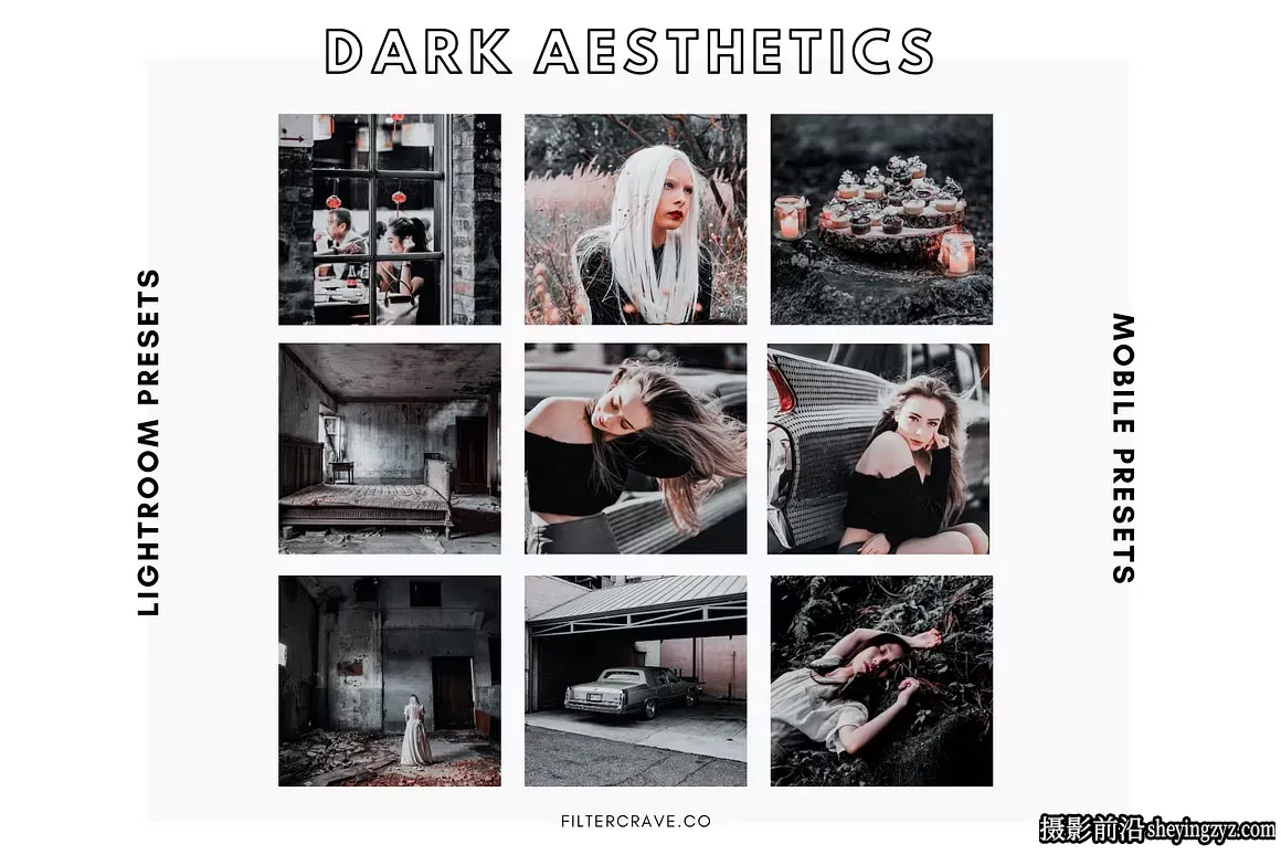 暗色调胶片美学Lightroom预设 Dark Aesthetic Mobile Presets