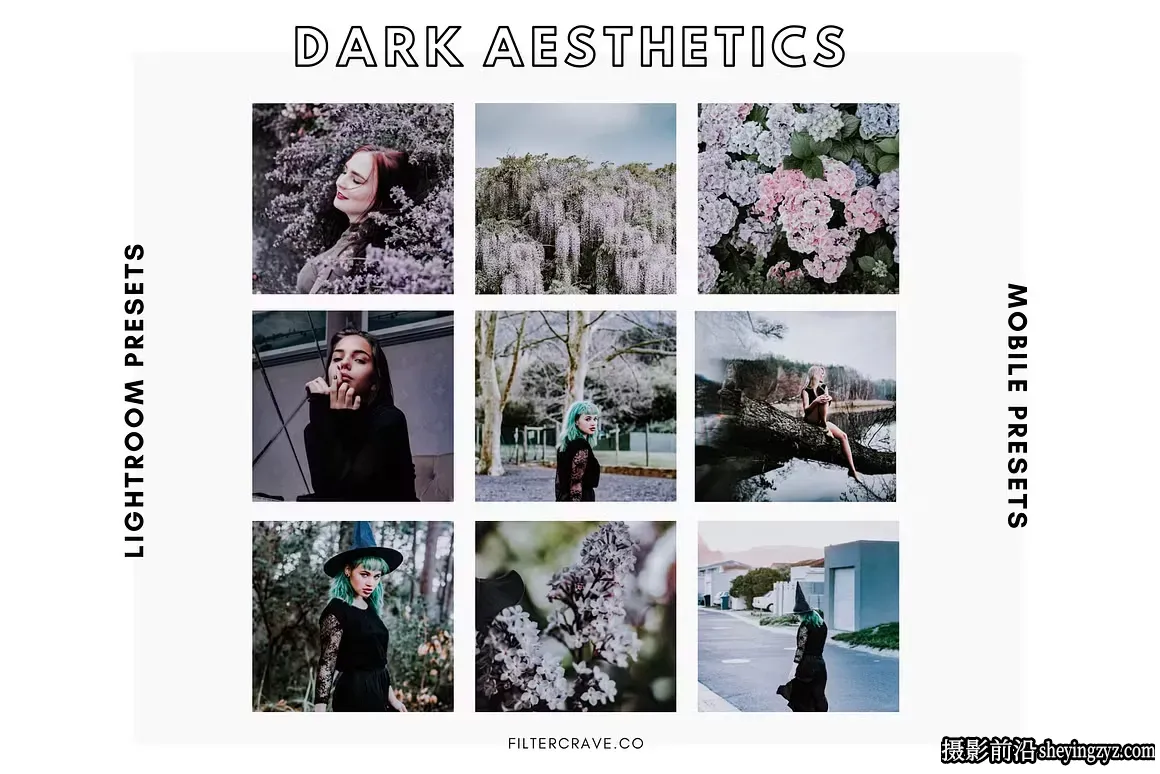 暗色调胶片美学Lightroom预设 Dark Aesthetic Mobile Presets