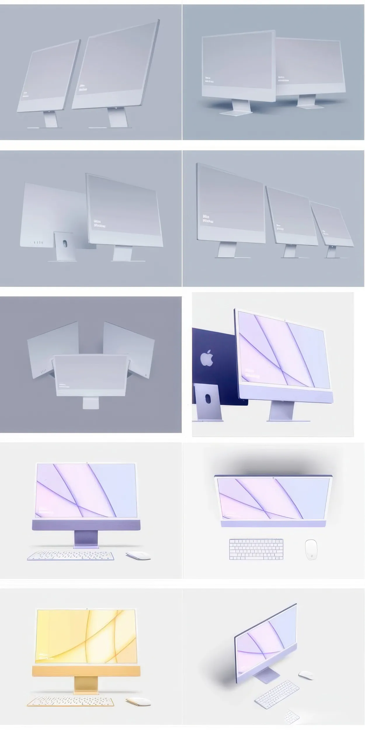 iMac 24英寸模型15个场景85种写实样机模型合集