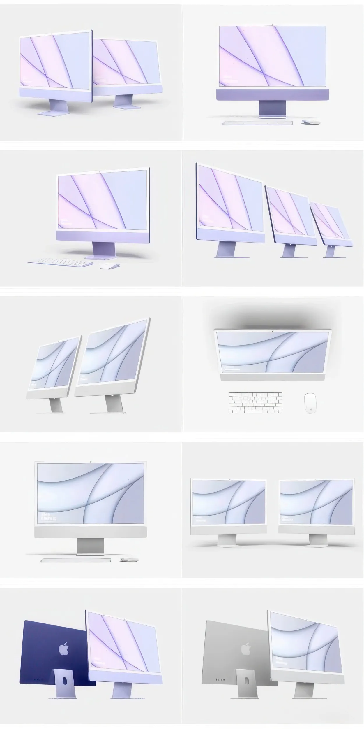 iMac 24英寸模型15个场景85种写实样机模型合集
