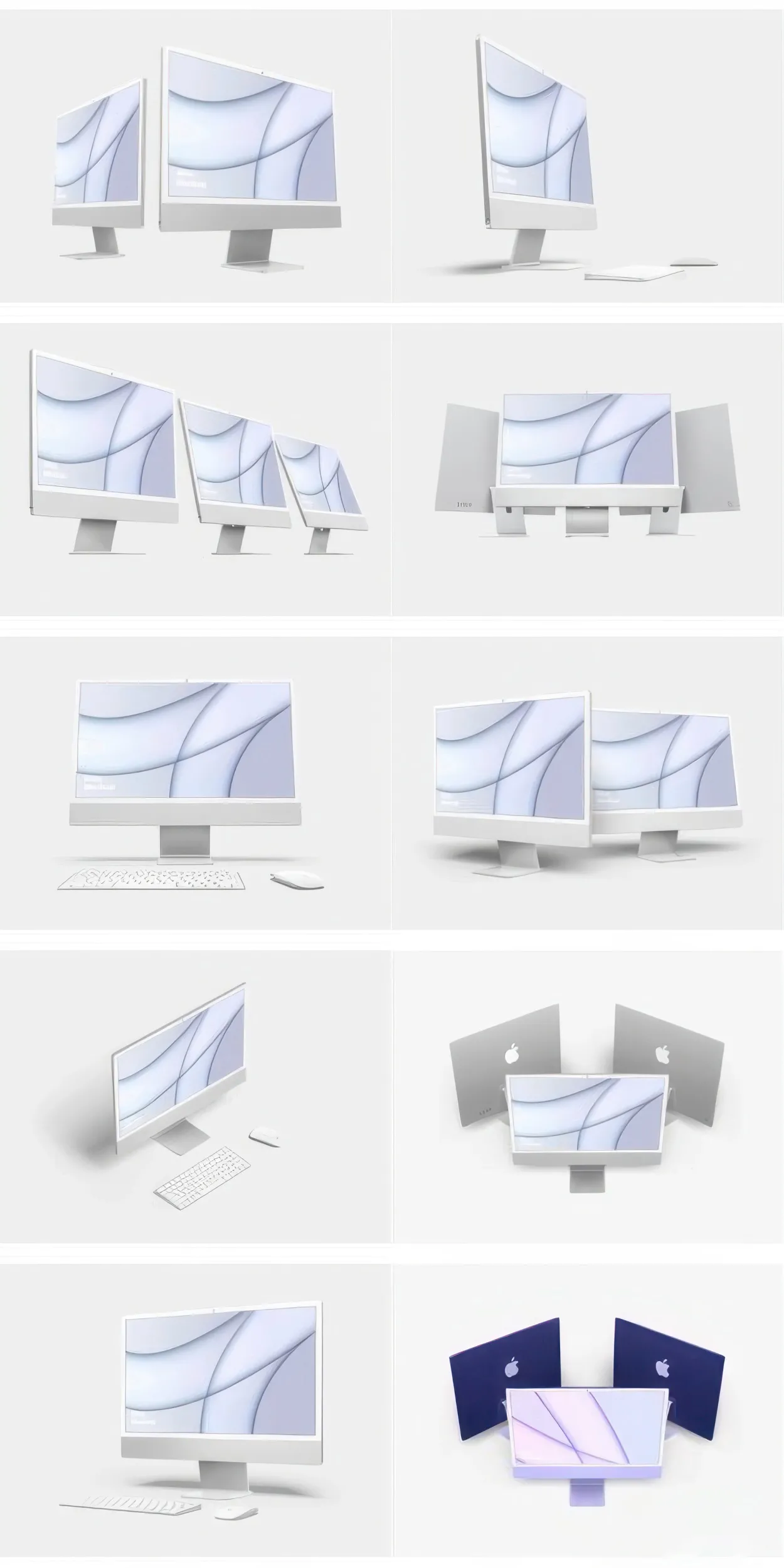 iMac 24英寸模型15个场景85种写实样机模型合集