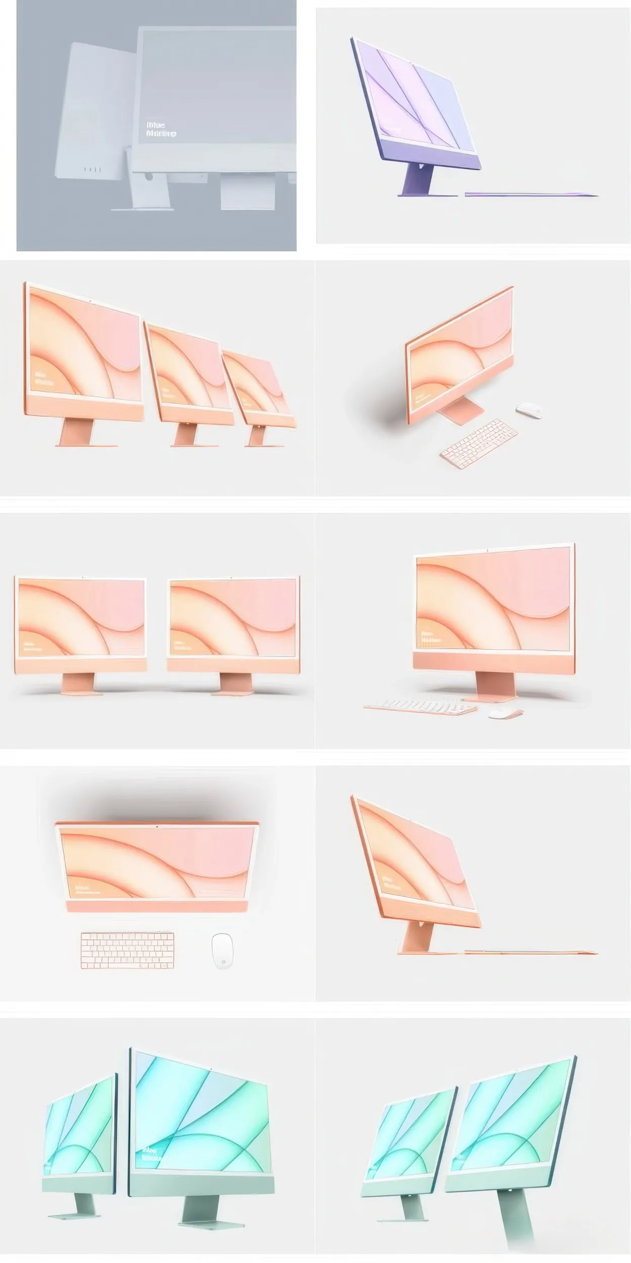 iMac 24英寸模型15个场景85种写实样机模型合集