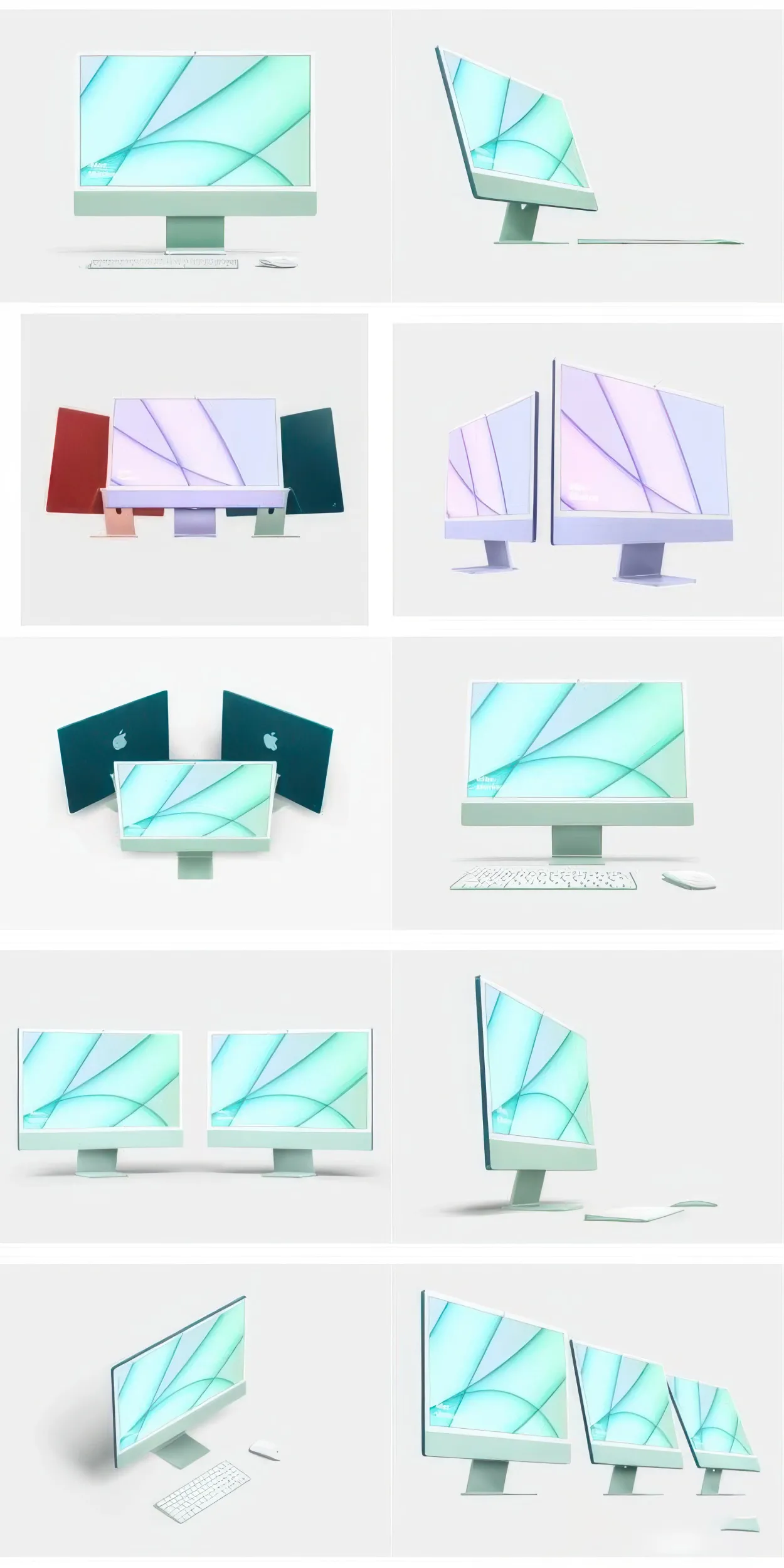 iMac 24英寸模型15个场景85种写实样机模型合集