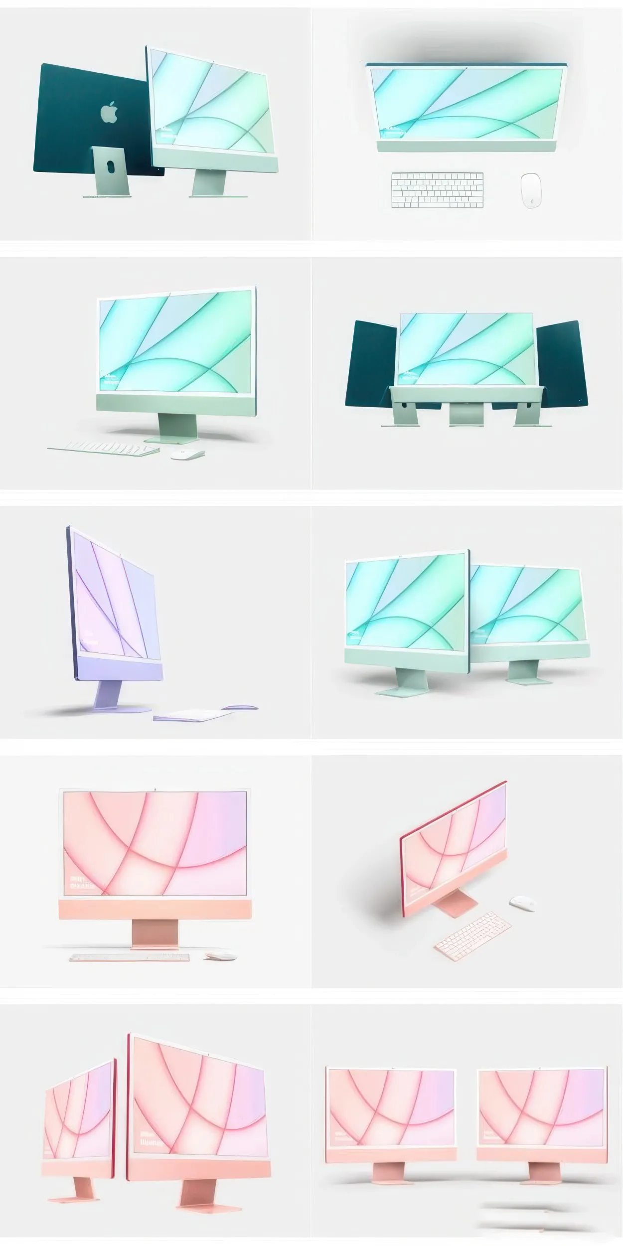 iMac 24英寸模型15个场景85种写实样机模型合集