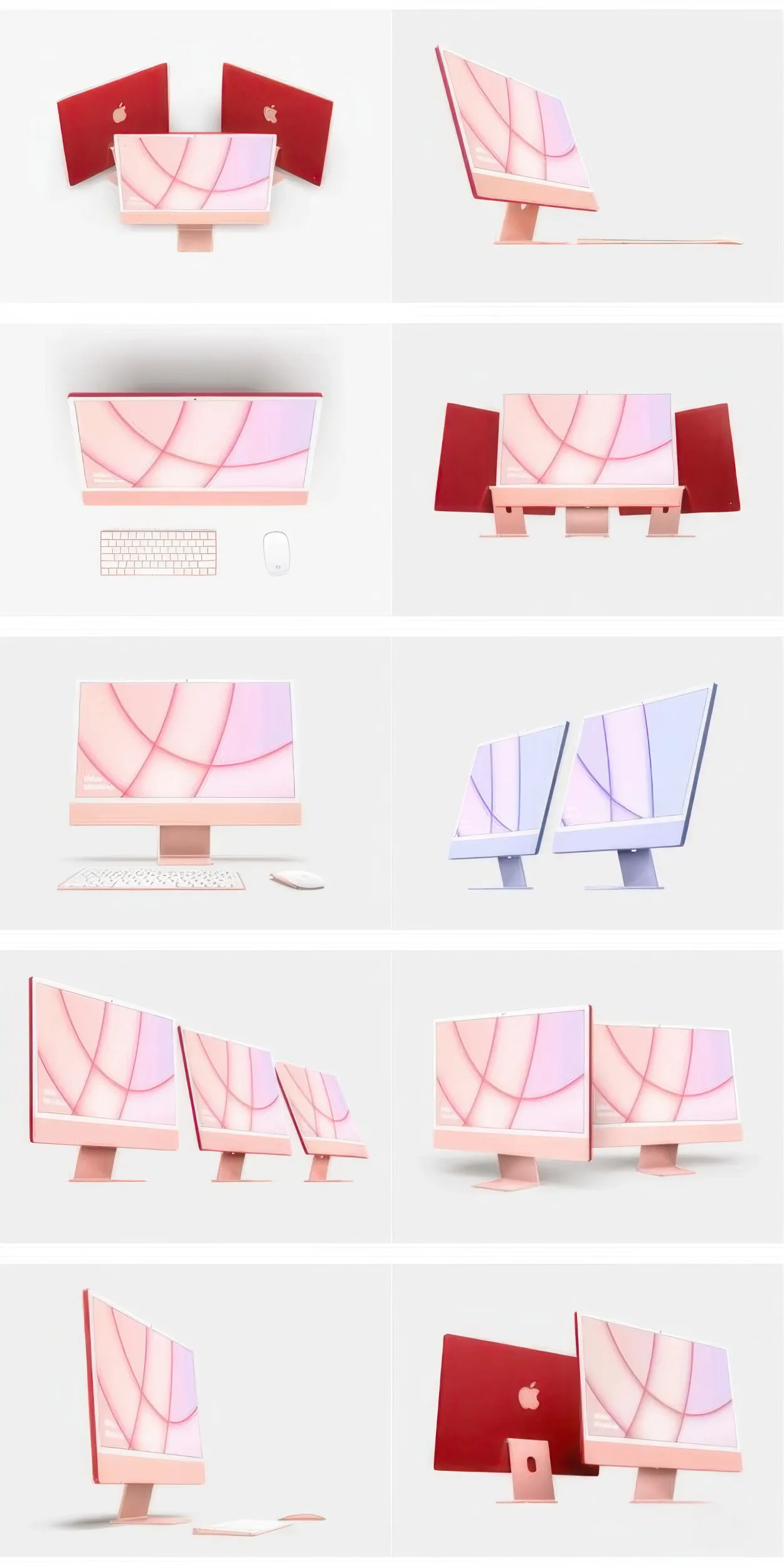 iMac 24英寸模型15个场景85种写实样机模型合集