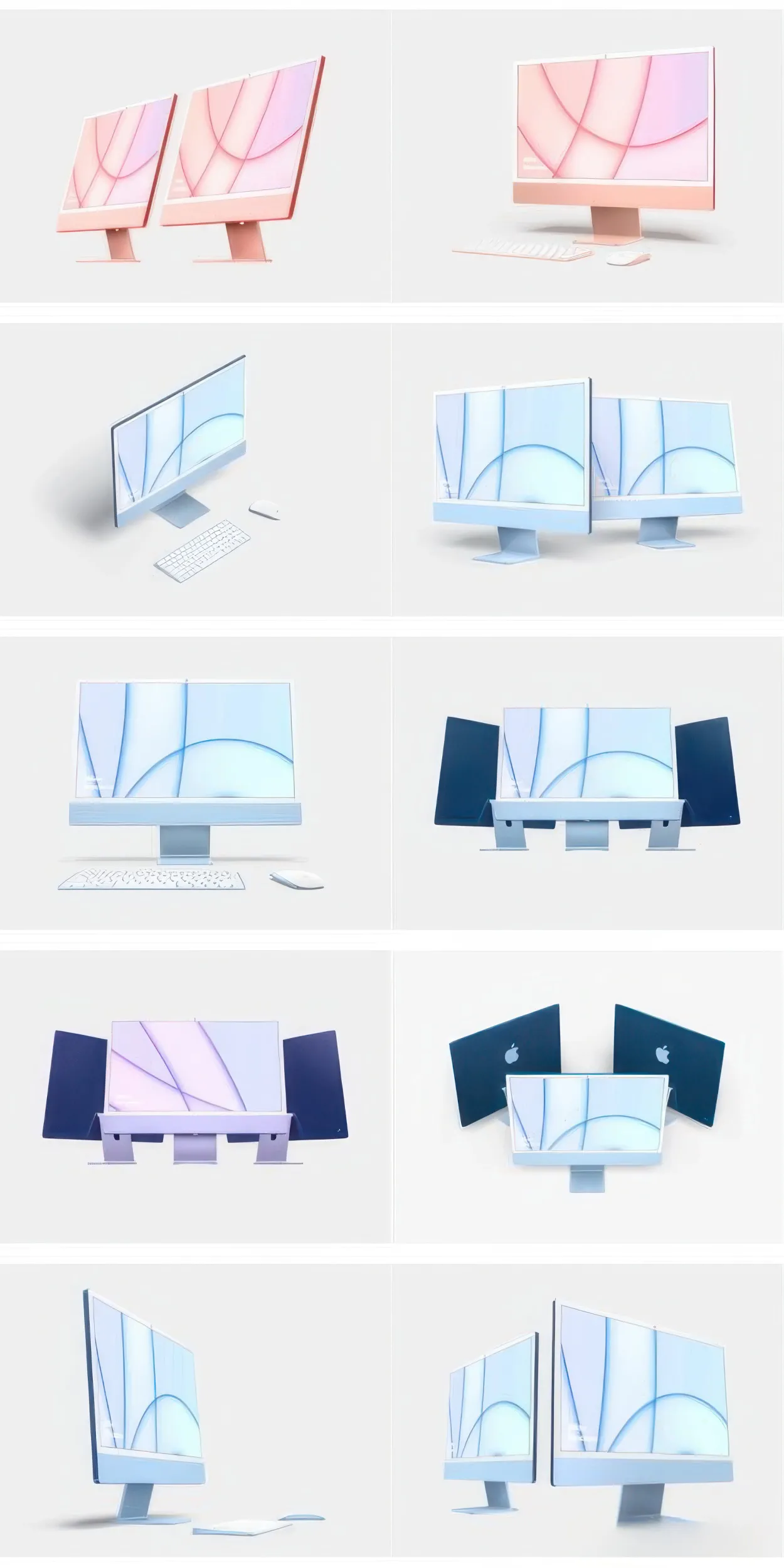 iMac 24英寸模型15个场景85种写实样机模型合集