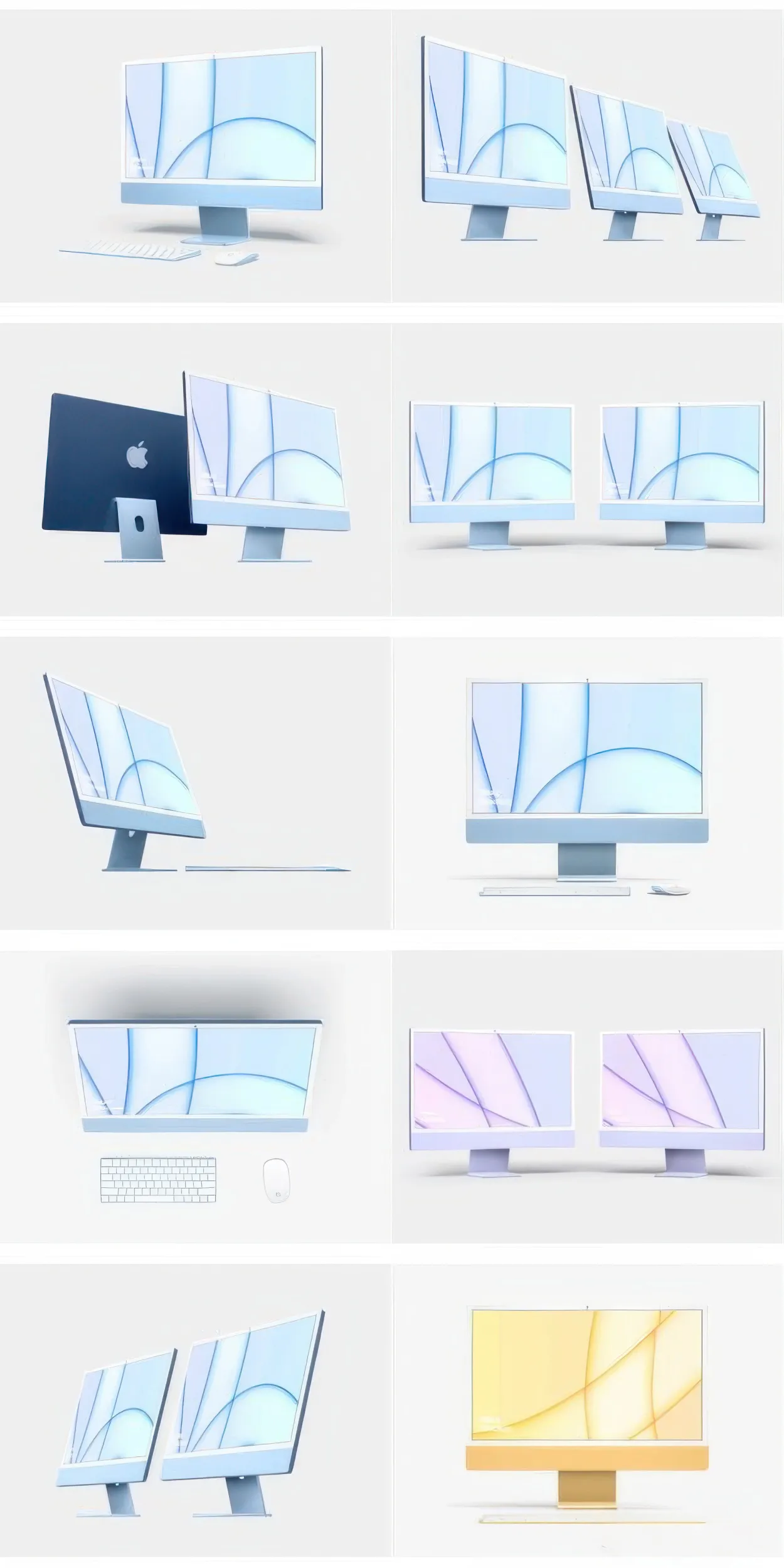 iMac 24英寸模型15个场景85种写实样机模型合集