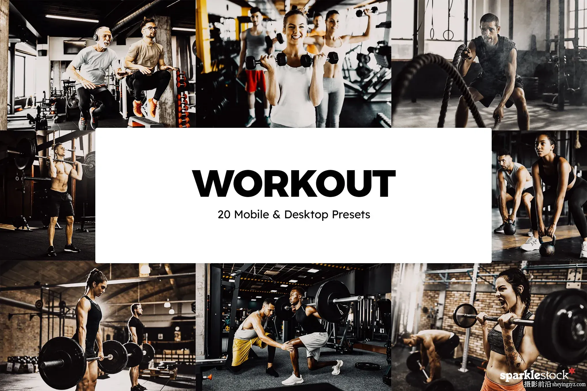 健身房健身人像LR预设+LUT预设Workout Lightroom Presets &amp; LUTs