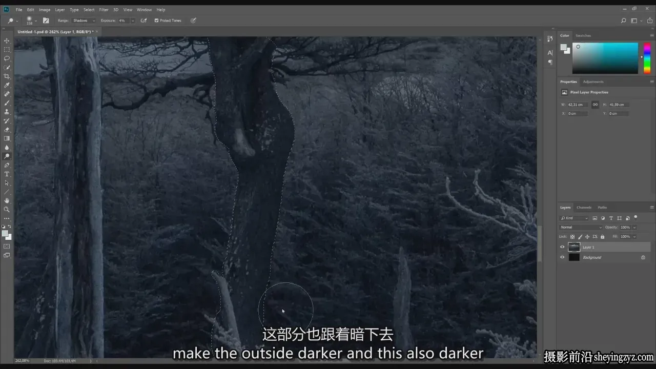 摄影师MaxRive风光摄影后期PS半黑白调色教程-独家精翻中英字幕