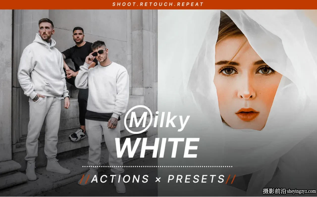 优雅奶油人像LR预设 Hydrozi - Milky White - Actions and Presets