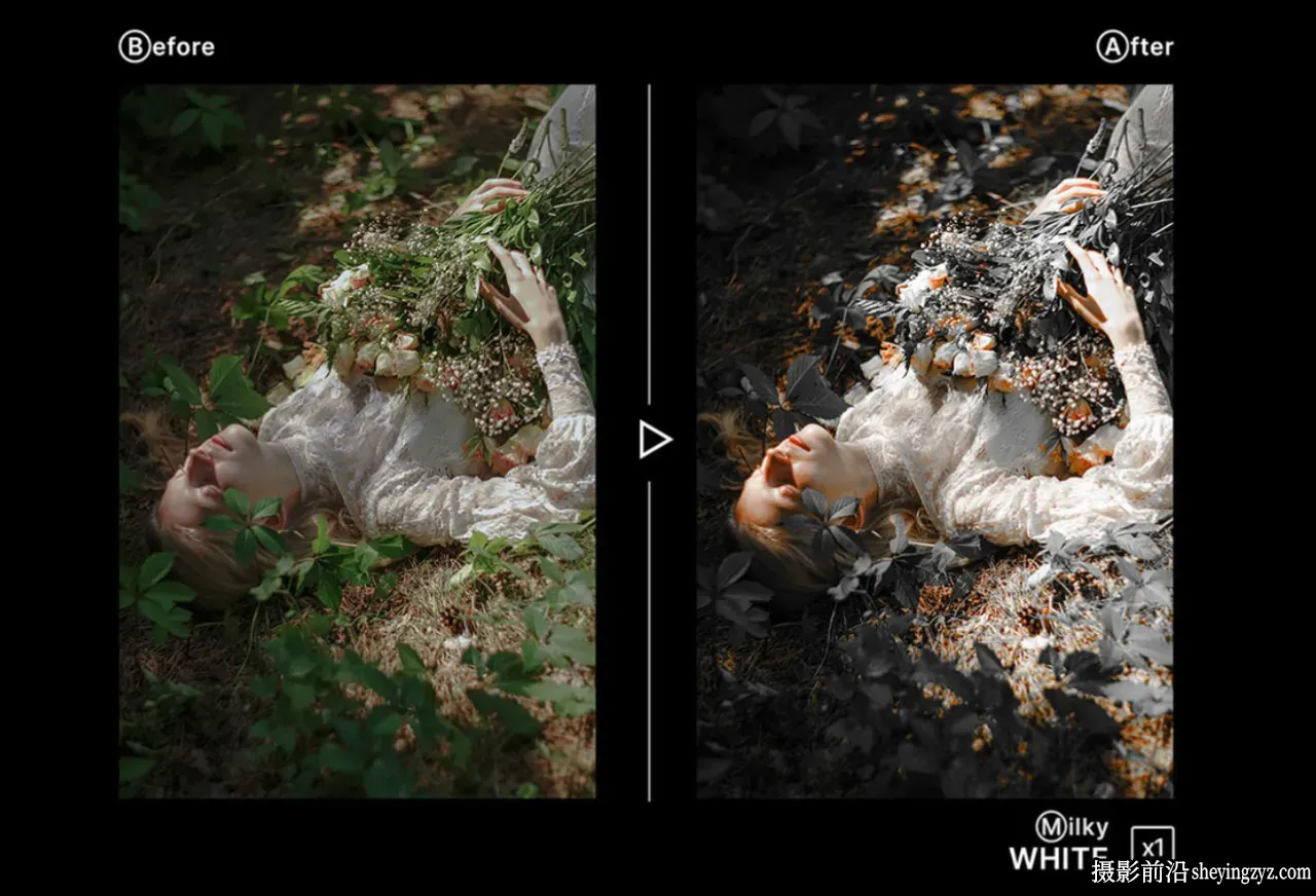 优雅奶油人像LR预设 Hydrozi - Milky White - Actions and Presets