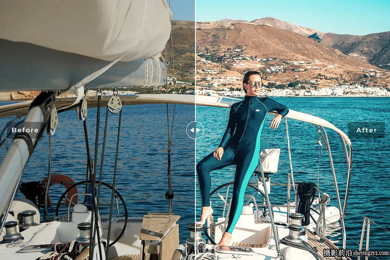 旅拍海滩自然光人像写真LR预设/手机滤镜 Paros Lightroom Presets