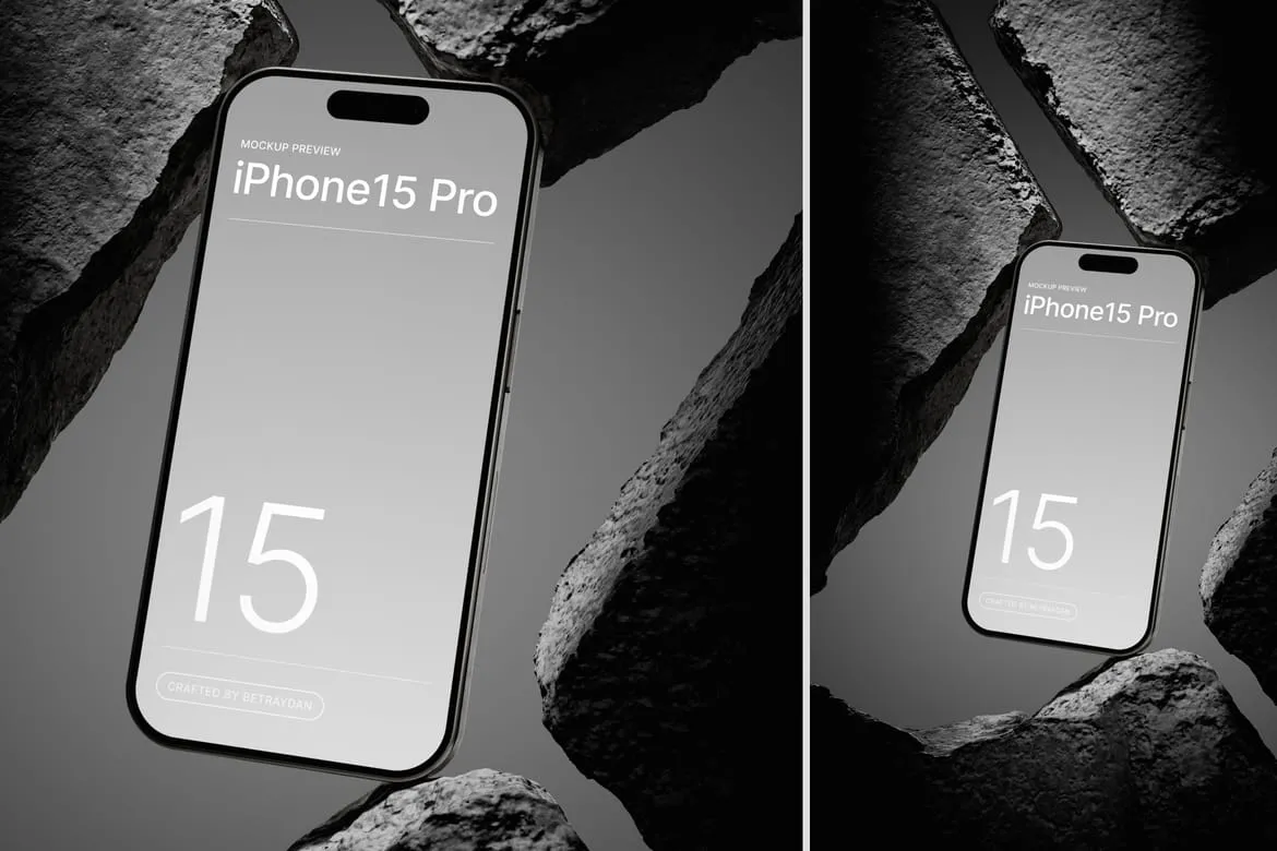iPhone15 Pro 手机样机模型包-15 Pro样机模型捆绑包