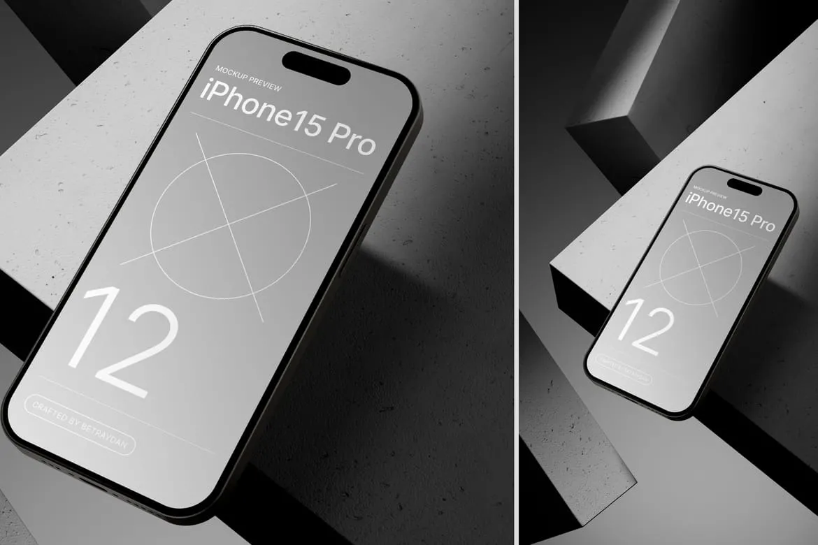 iPhone15 Pro 手机样机模型包-15 Pro样机模型捆绑包