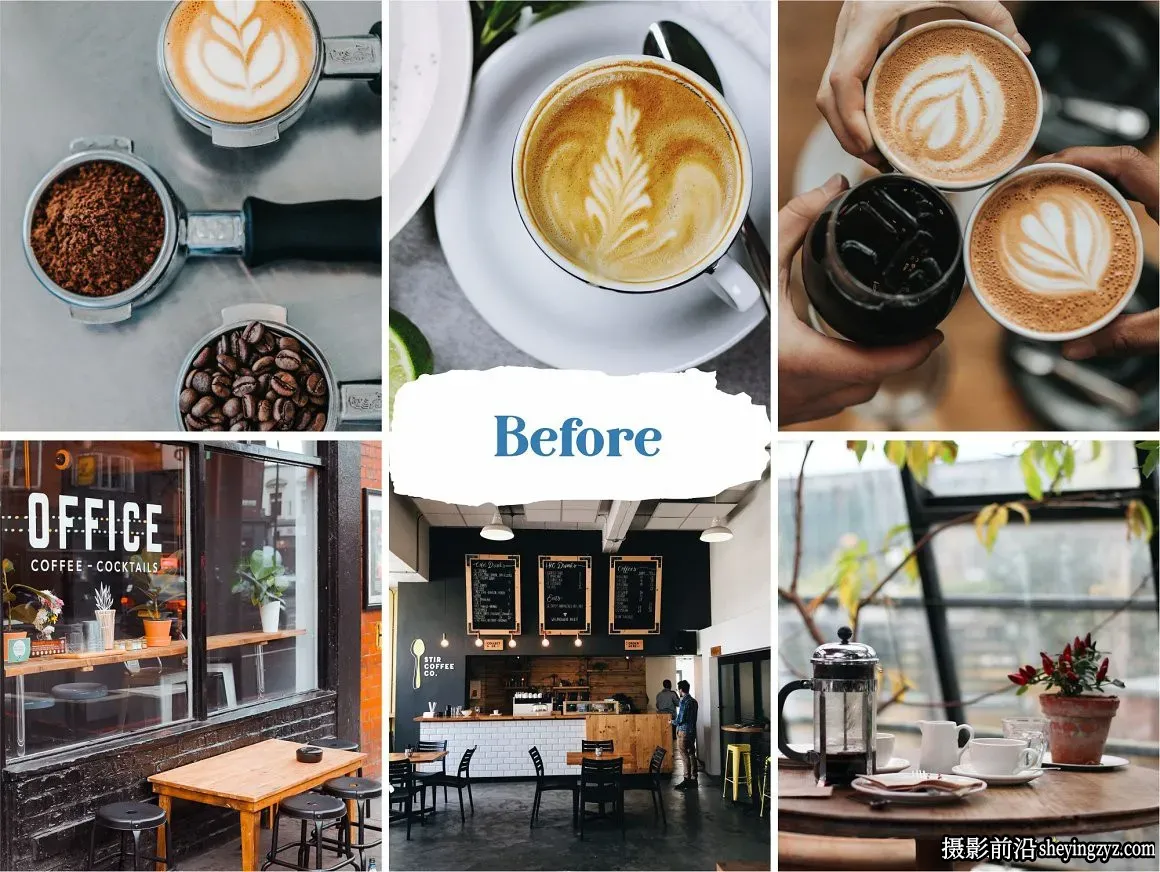 咖啡馆美食博客咖啡色调免费LR预设 Coffee Shop Lightroom Presets