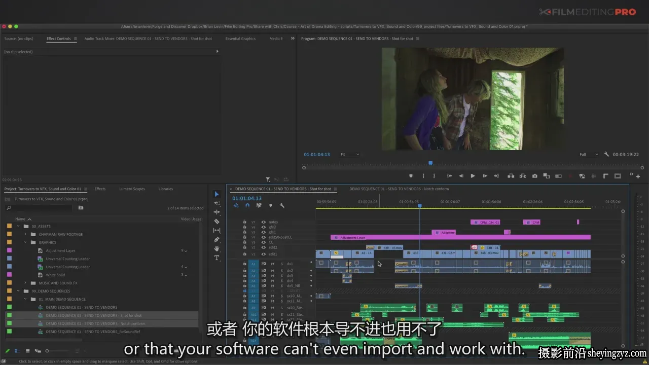 Film Editing Pro一部完整故事片剪辑的艺术教程-独家精翻中英字幕