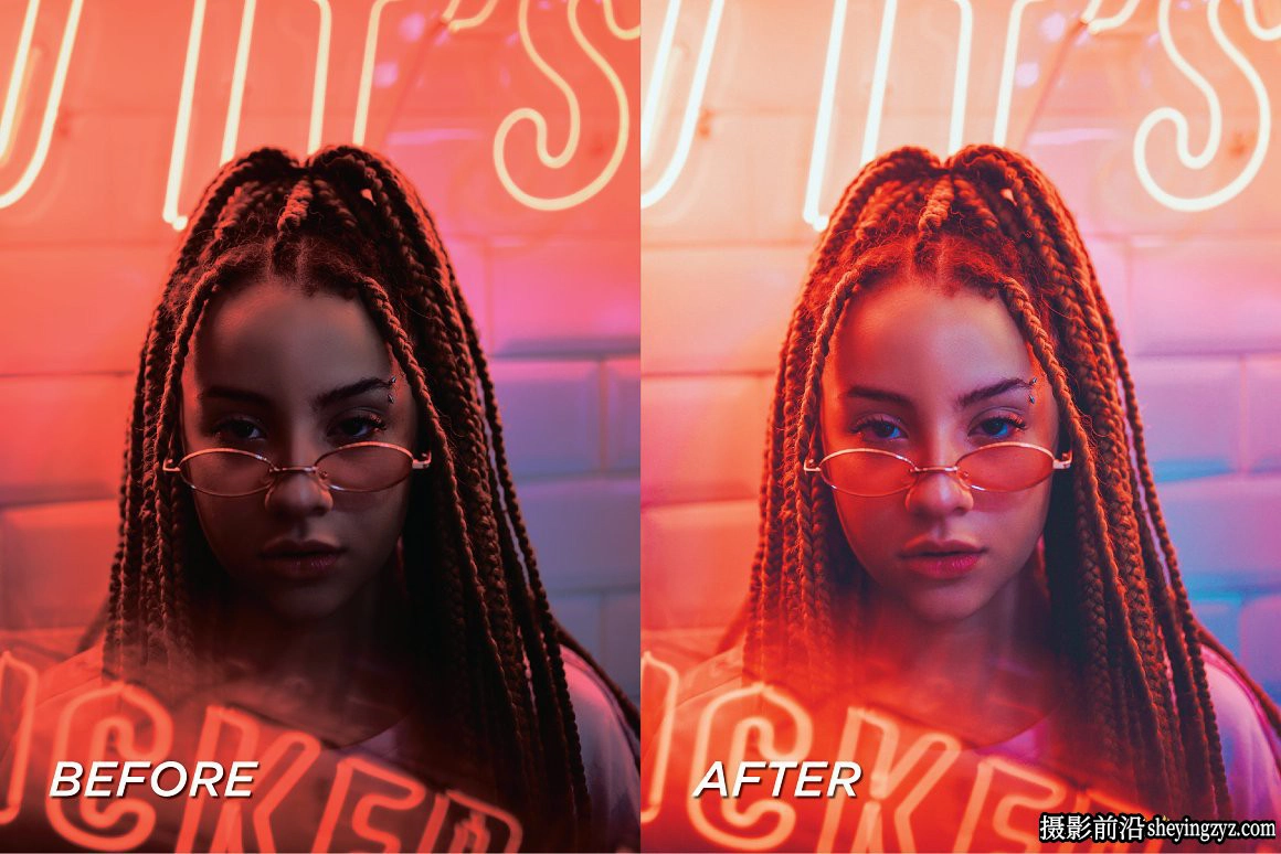 城市夜景霓虹人像LR预设/手机调色滤镜 Neon Lightroom Presets