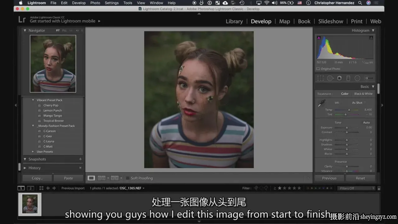 CNH Photography 肖像修图调色编辑完整教程-独家精翻中英字幕