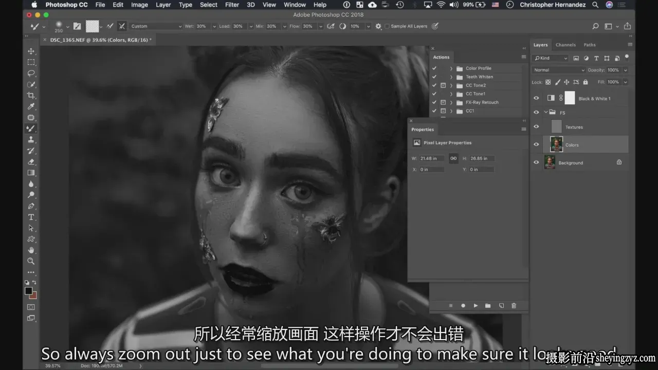 CNH Photography 肖像修图调色编辑完整教程-独家精翻中英字幕