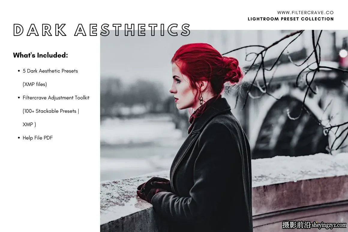 黑暗电影美学情绪人像Lightroom预设 Dark Aesthetic Lightroom Presets
