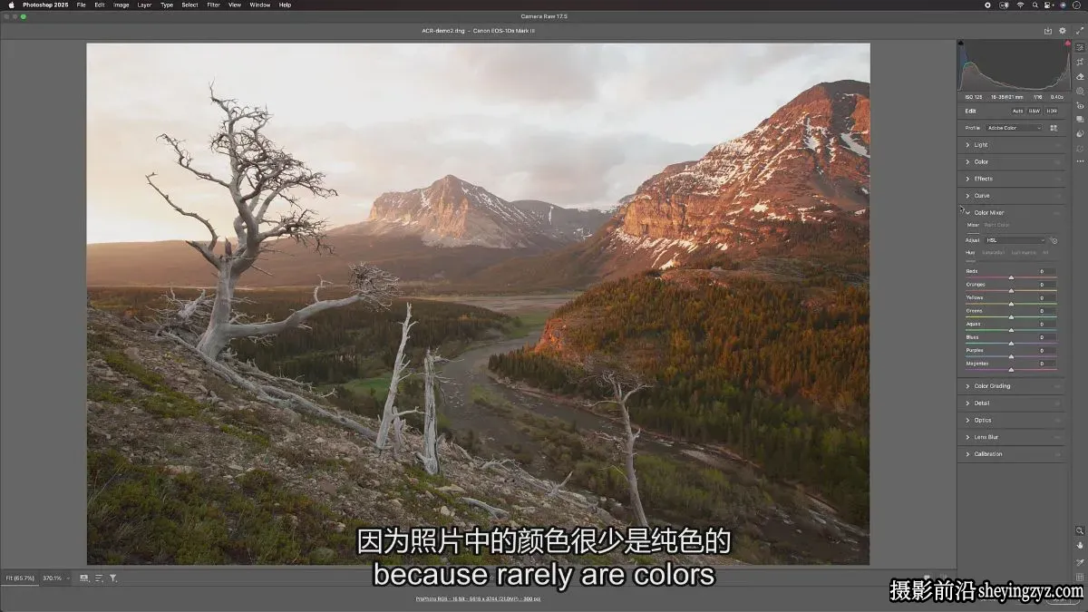 摄影师Ryan Dyar风光后期修图中更多RAW控制教程-独家精翻中英字幕