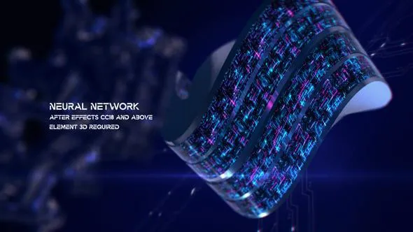 免费AE模板-科技感神经网络三维Logo动画模板VH-48524550