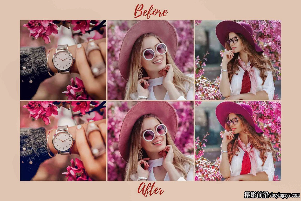 明亮通透樱花粉彩人像调色Lightroom预设SAKURA Lightroom Presets
