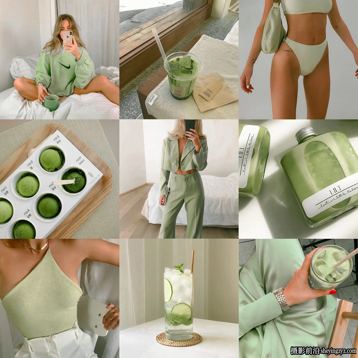 时尚工作室清新抹茶绿人像调色LR预设 MATCHA Lightroom Presets