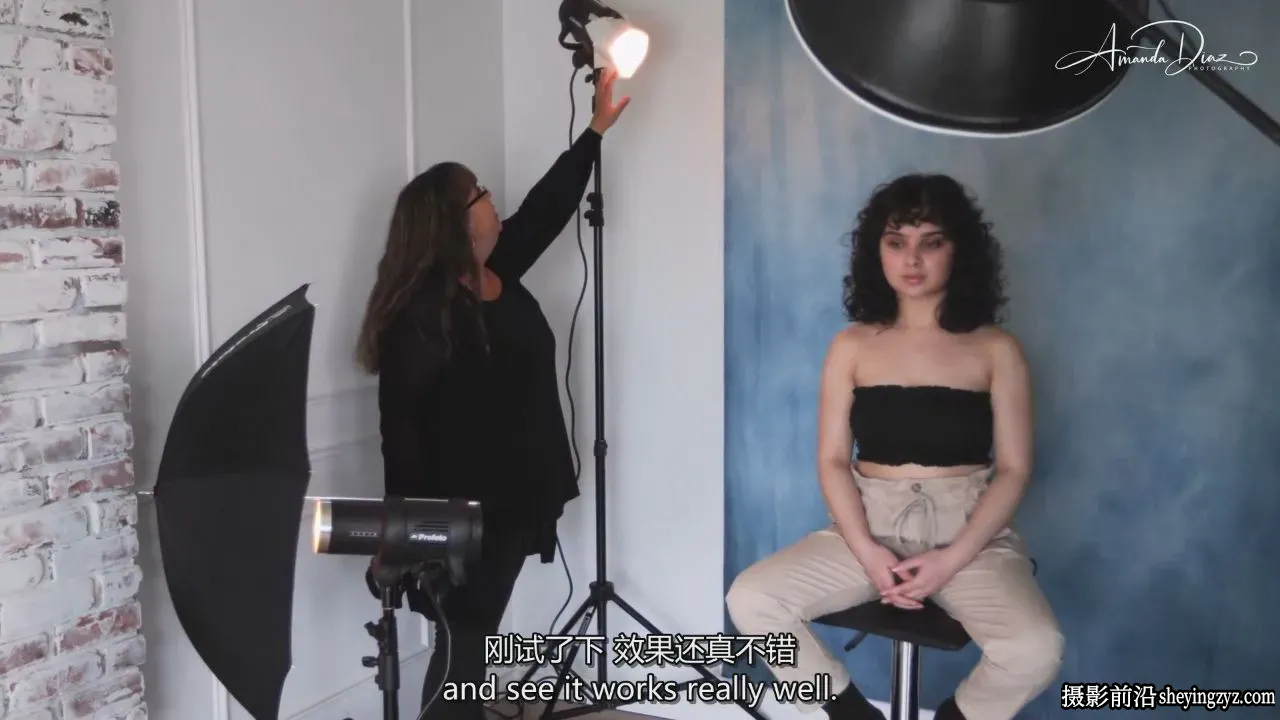Amanda Diaz - 工作室时尚人像布光灯光设置教程-独家精翻中英字幕