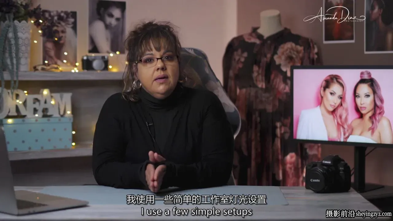 Amanda Diaz - 工作室时尚人像布光灯光设置教程-独家精翻中英字幕
