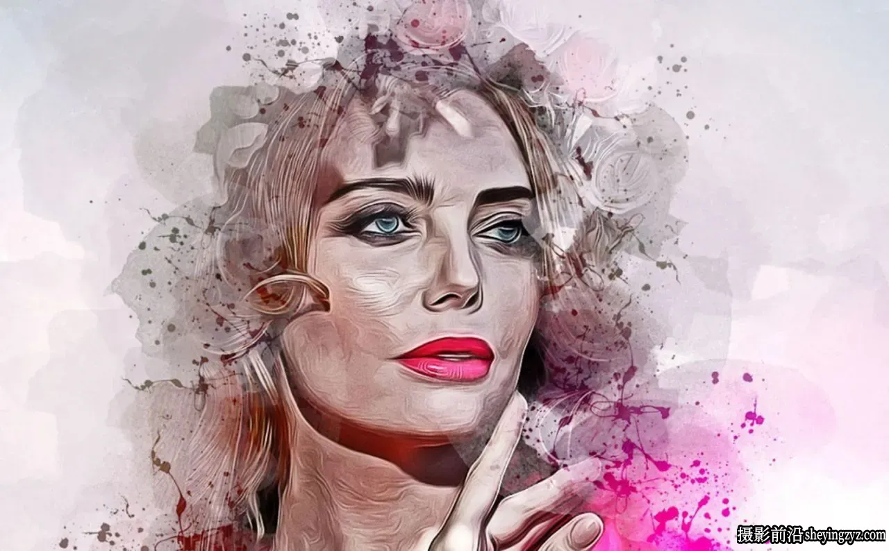 柔和水彩画PS动作 Soft Watercolor Photoshop Action(附视频教程)