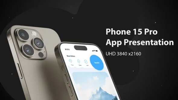 AE模板-苹果iPhone 15手机APP应用宣传包装片头VH-48294247