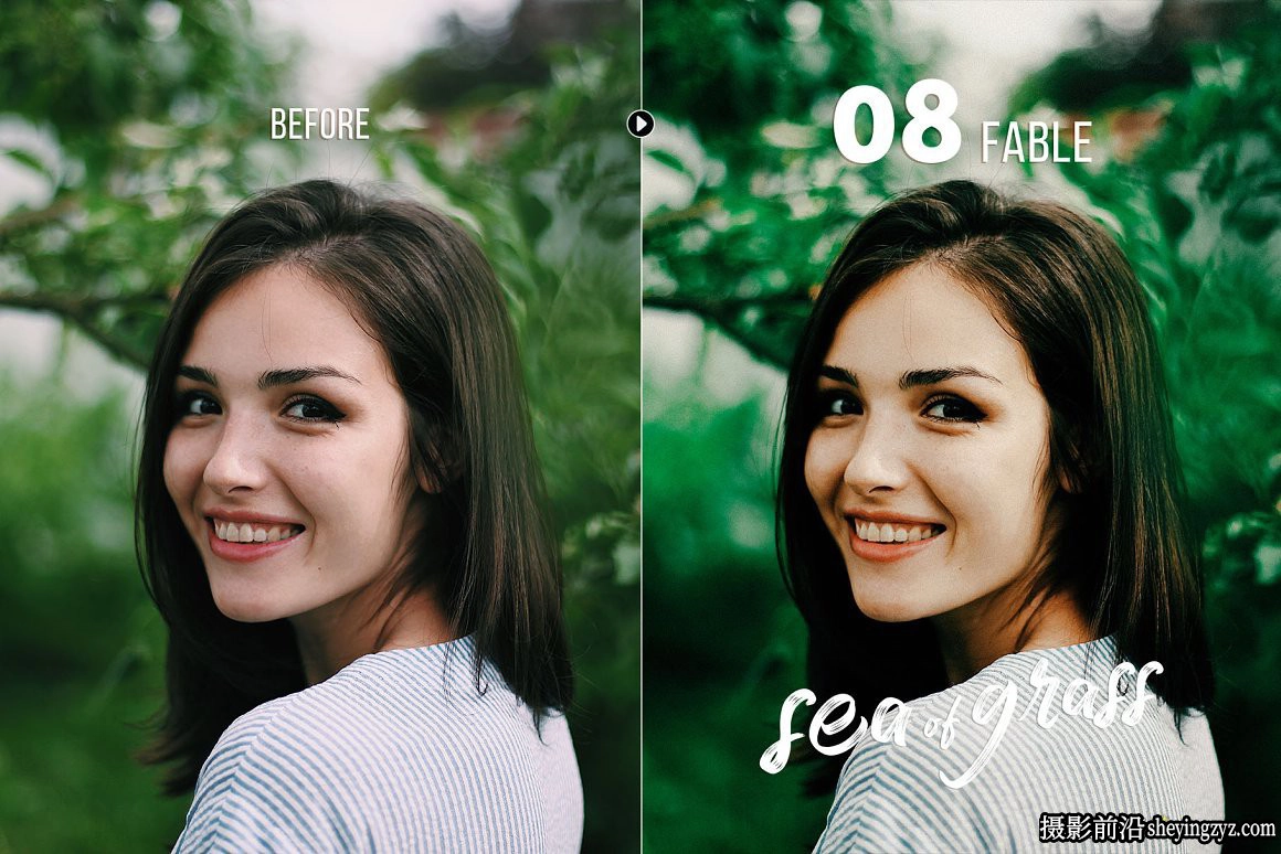 清新森系人像调色Lightroom预设 Sea of Grass Portrait Presets