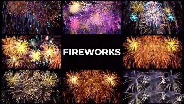 PR模板 8组大面积烟花爆炸视频叠加合成素材 Fireworks