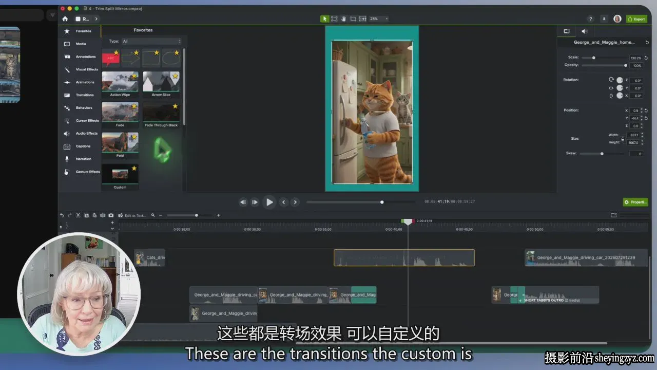 用Google Flow创建《虎斑猫》AI角色视频系列教程-叠加精翻中英字幕