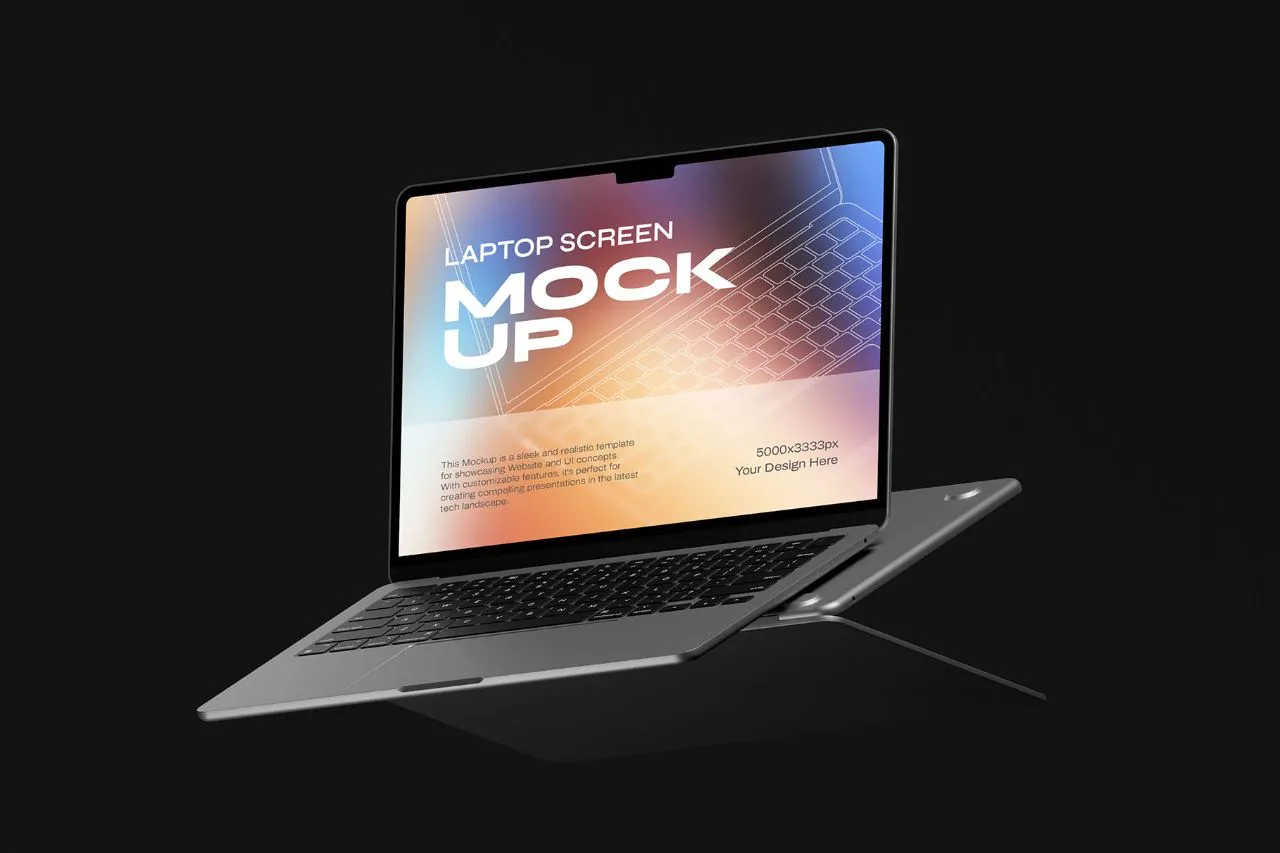 8种真实MacBook苹果笔记本电脑屏幕PS样机模型套装
