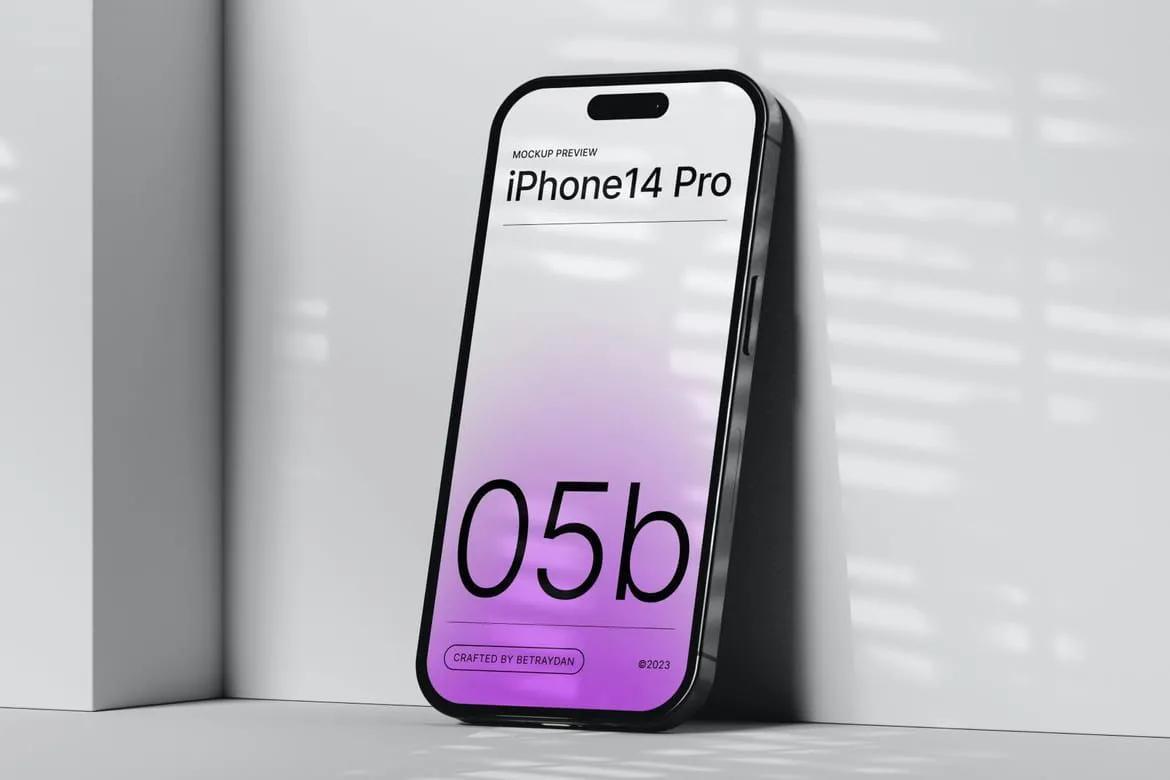 苹果iPhone14 Pro系列PS样机套装-包含16种独立样机模型