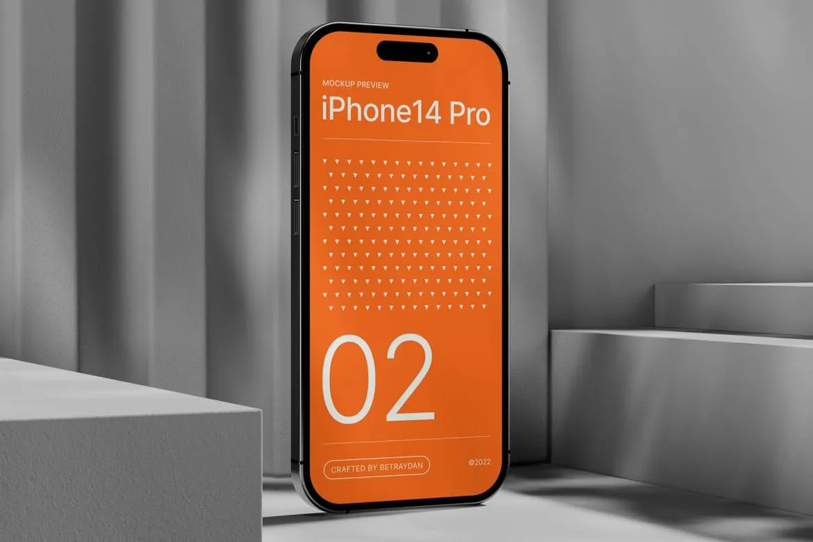 苹果iPhone14 Pro系列PS样机套装-包含16种独立样机模型