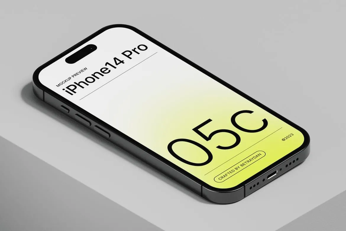 苹果iPhone14 Pro系列PS样机套装-包含16种独立样机模型
